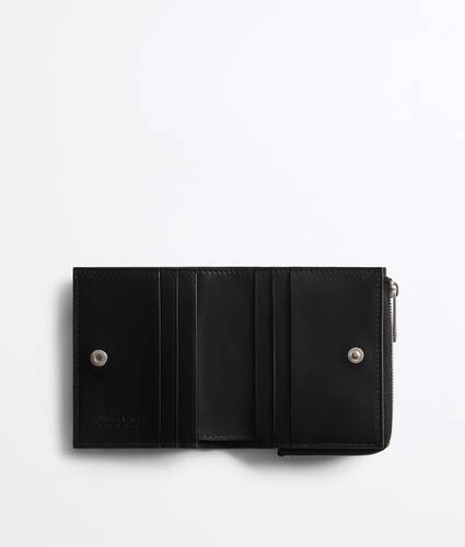 Men's Intrecciato Small Bi-Fold Wallet in Black/shamrock Bottega Veneta Hong Kong SAR China EN - Image 2