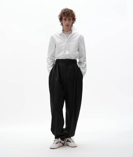 Men's Compact Cotton Poplin Shirt in White Bottega Veneta United States EN - Image 1
