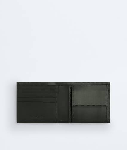 Men's Intrecciato Bi-Fold Wallet With Coin Purse in Dark green Bottega Veneta Norway EN - Image 2