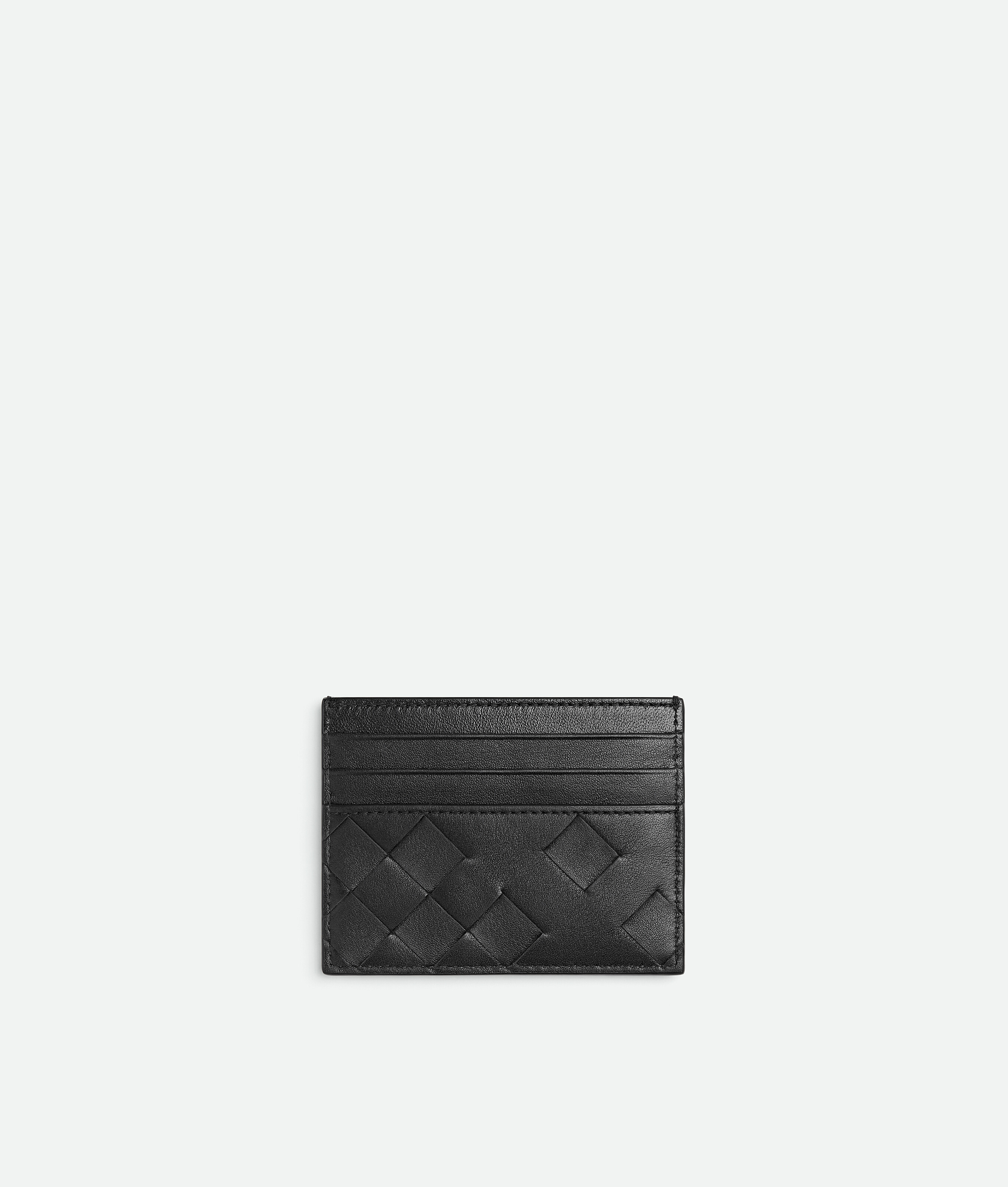 Bottega Veneta Black Intrecciato Credit Card Case - Man - U