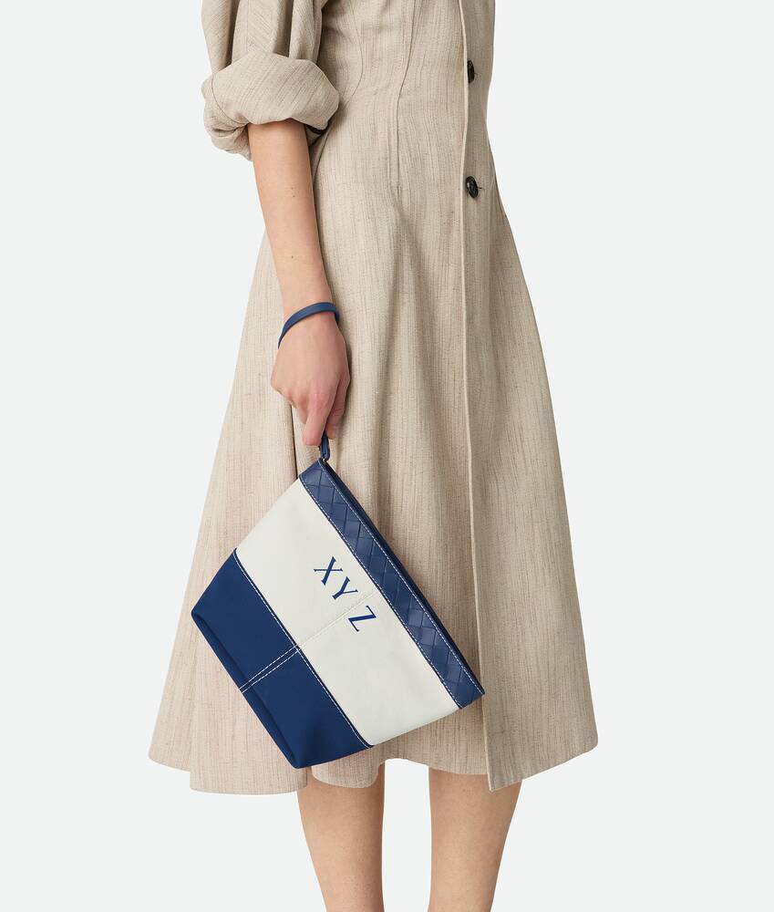 Women's Flip Flap Medium Pouch in White/cruise Bottega Veneta Greece EN - Image 7