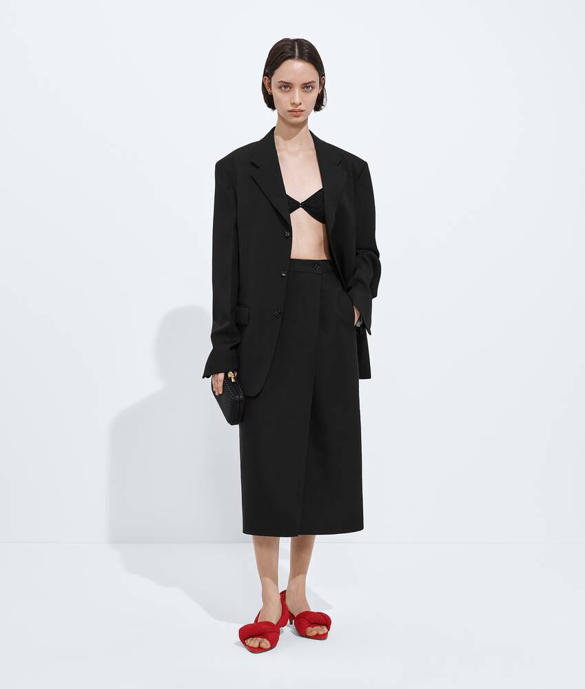 Women's Cotton Gabardine Skirt in Double black Bottega Veneta Portugal EN - Image 4
