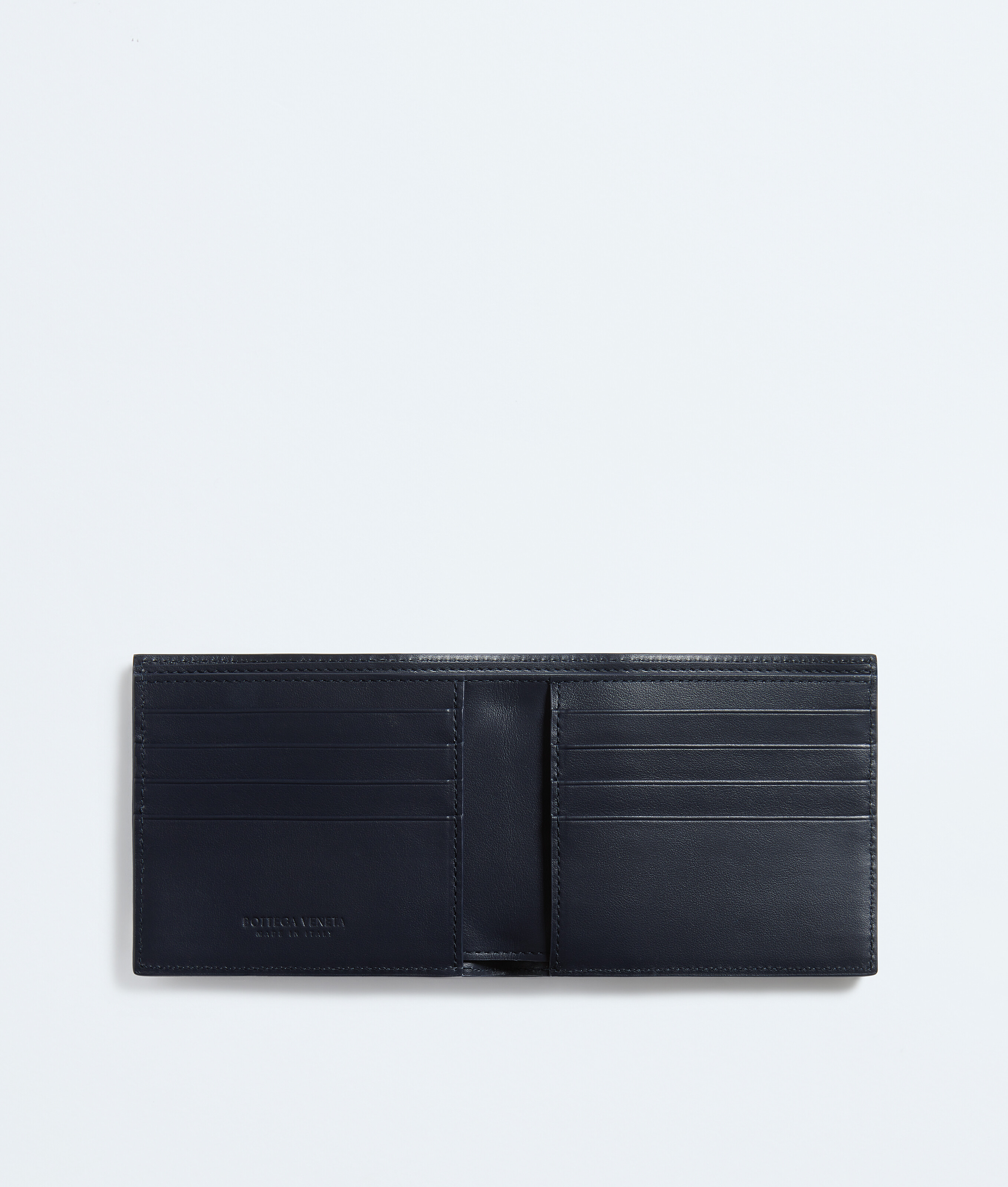 Men's Intrecciato Bi-Fold Wallet in Midnight/espresso/deep mahogany Bottega Veneta Finland EN - Image 2