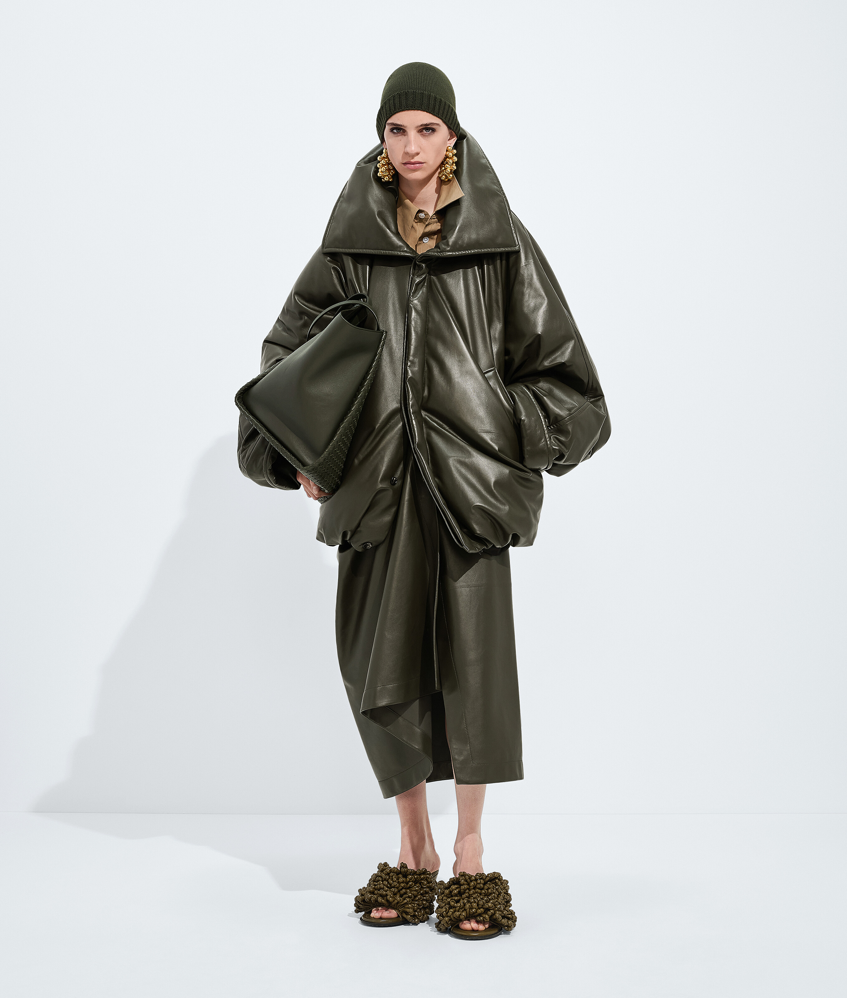 Women's Maxi Corso in Bark green Bottega Veneta United Kingdom EN - Image 5