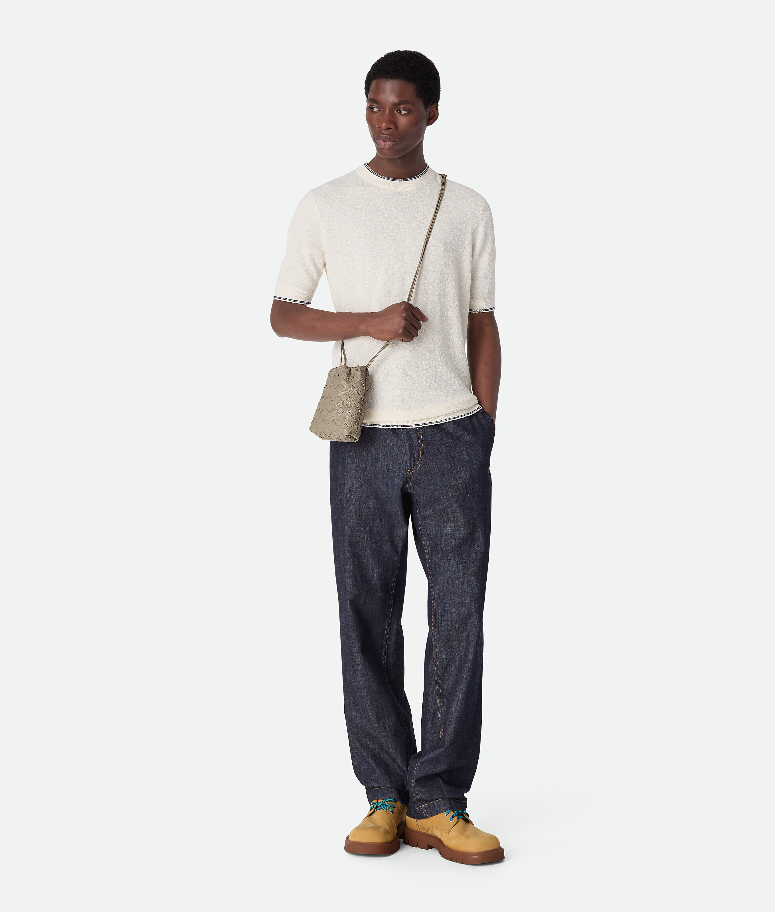 Men's Vertical Dustbag in Limestone Bottega Veneta Germany EN - Image 2