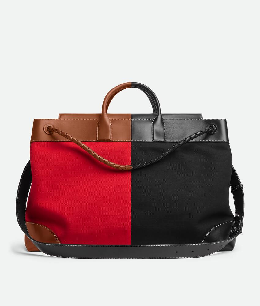 Men's Large Andiamo Voyager in Black/scarlet/light wood Bottega Veneta France EN - Image 5