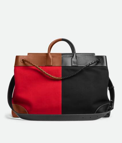 Men's Large Andiamo Voyager in Black/scarlet/light wood Bottega Veneta Canada EN - Image 5