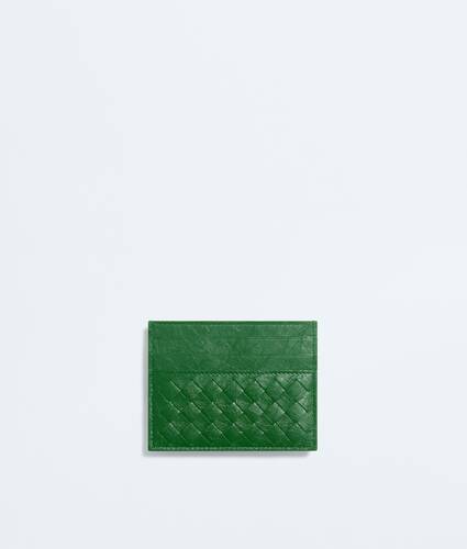 Men's Woven Mycelium Credit Card Case in Shamrock Bottega Veneta Croatia EN - Image 1
