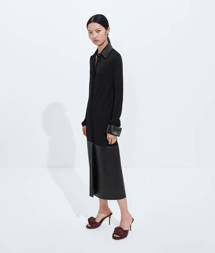 Women's Crepe Viscose Jersey Dress in Double black Bottega Veneta Luxembourg EN - Image 2