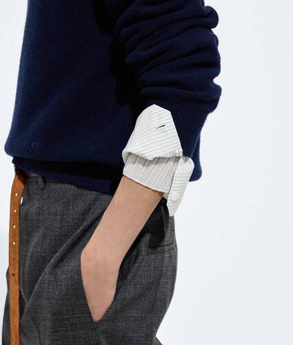 Men's Wool Polo Sweater in Midnight blue Bottega Veneta Canada EN - Image 5