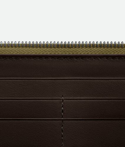 Men's Tre Zip Around Wallet in Algae/rock/bone/fondant Bottega Veneta Japan EN - Image 3