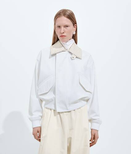 Cazadora de algod&oacute;n para Mujer en White Bottega Veneta Espa&ntilde;a ES - Image 1