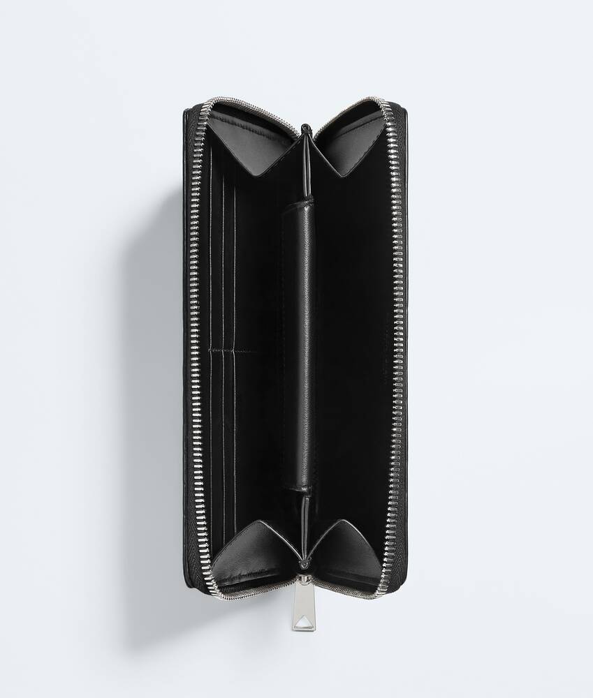 Men's Intrecciato Piccolo Zip-Around Organizer in Black Bottega Veneta Mexico EN - Image 2