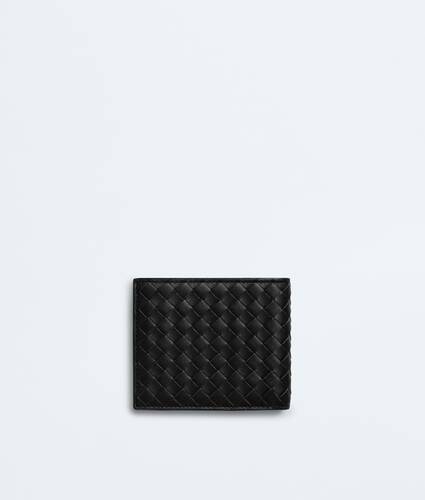 Men's Intrecciato Piccolo Bi-Fold Wallet in Black Bottega Veneta United Arab Emirates EN - Image 3