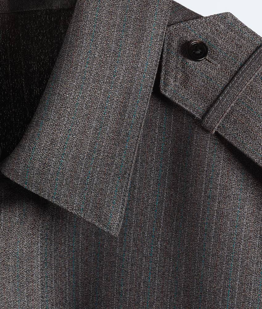 Men's Wool And Mohair Shirt in Desert/gray melange Bottega Veneta Latvia EN - Image 6
