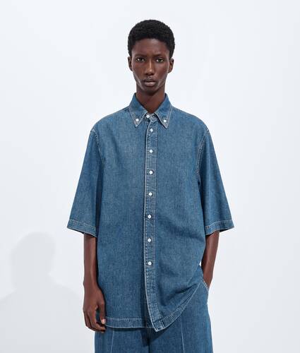 Denim-Hemd in Atlantic Blue f&uuml;r Herren in Mid blue Bottega Veneta &Ouml;sterreich DE - Image 1