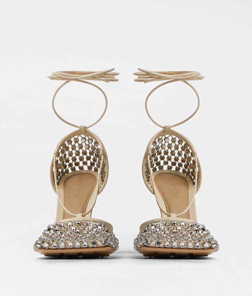 Women's Sparkle Stretch Lace-Up Sandal in Toile Bottega Veneta Mexico EN - Image 2