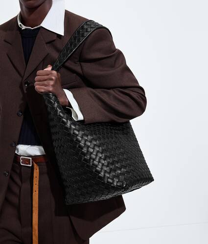Ele's Bolsa Bucket Triangolo em Black Bottega Veneta Brasil PT - Image 5