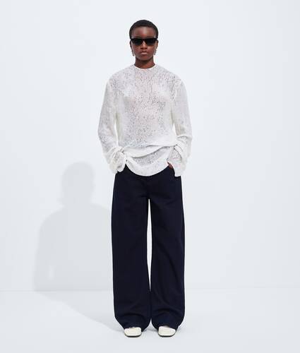Women's Dark Indigo Wide Leg Jeans in Dark indigo Bottega Veneta United States EN - Image 1