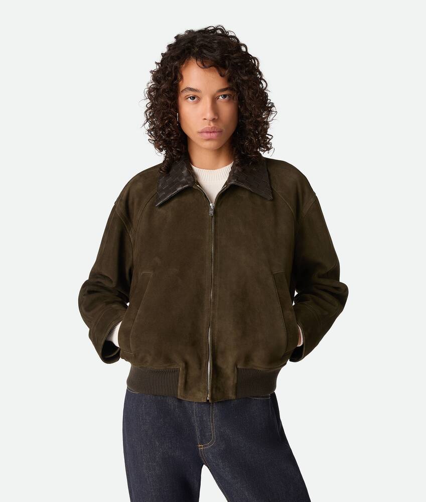 Display a large version of the product image 1 - Suede Leather Blouson