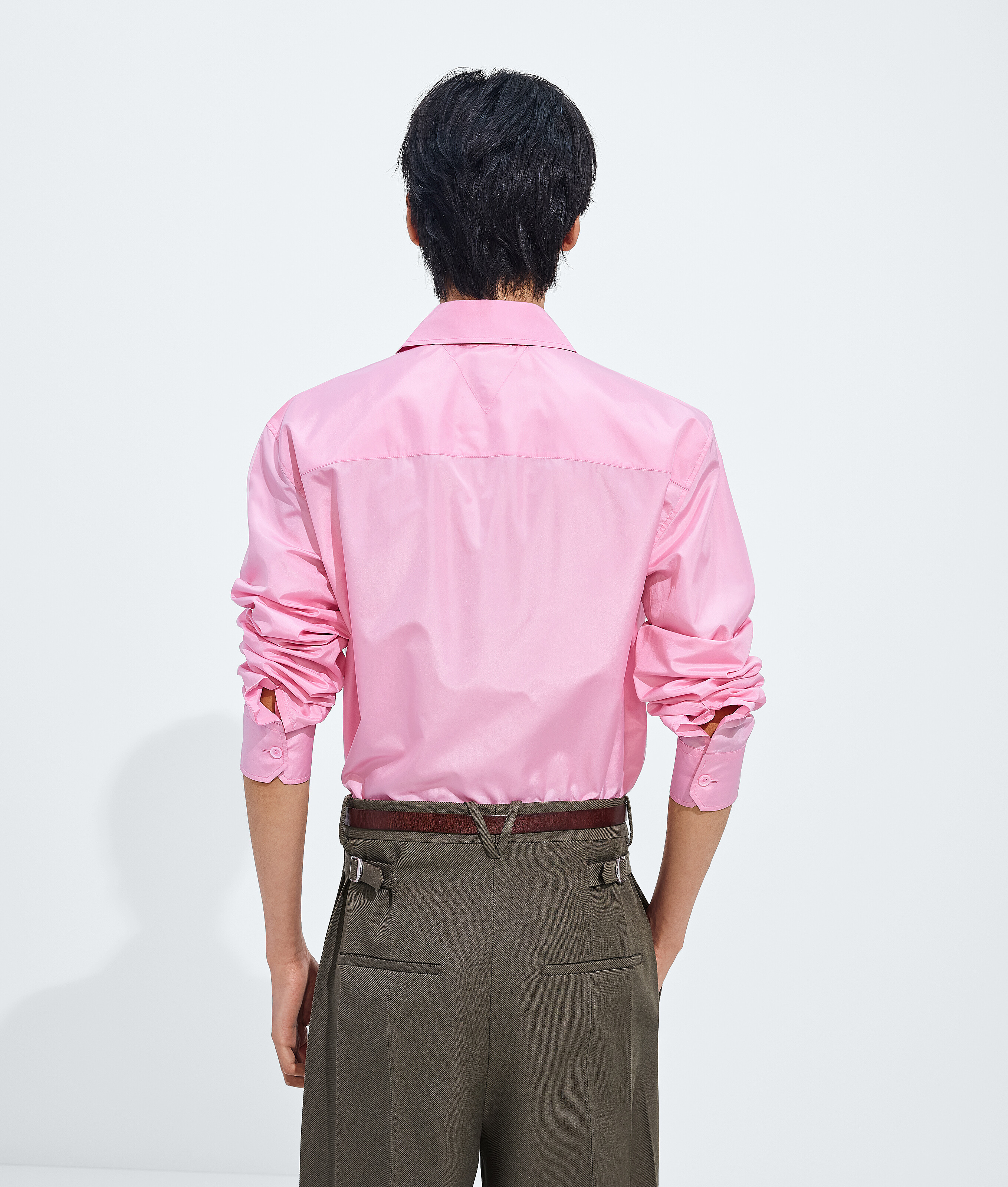 Men's Silk Taffeta Shirt in Gloss Bottega Veneta Luxembourg EN - Image 3