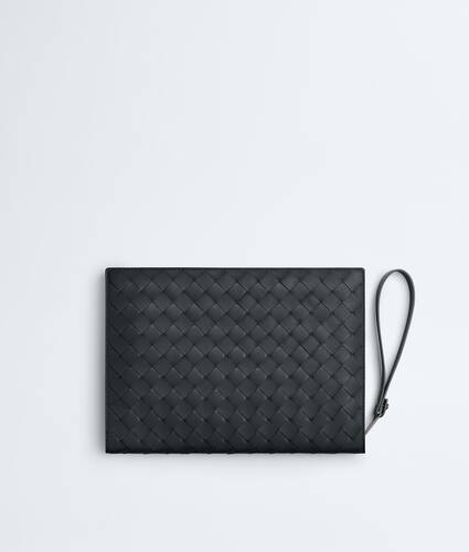 Men's Small Intrecciato Document Case with Wristlet in Ardoise Bottega Veneta Australia EN - Image 4