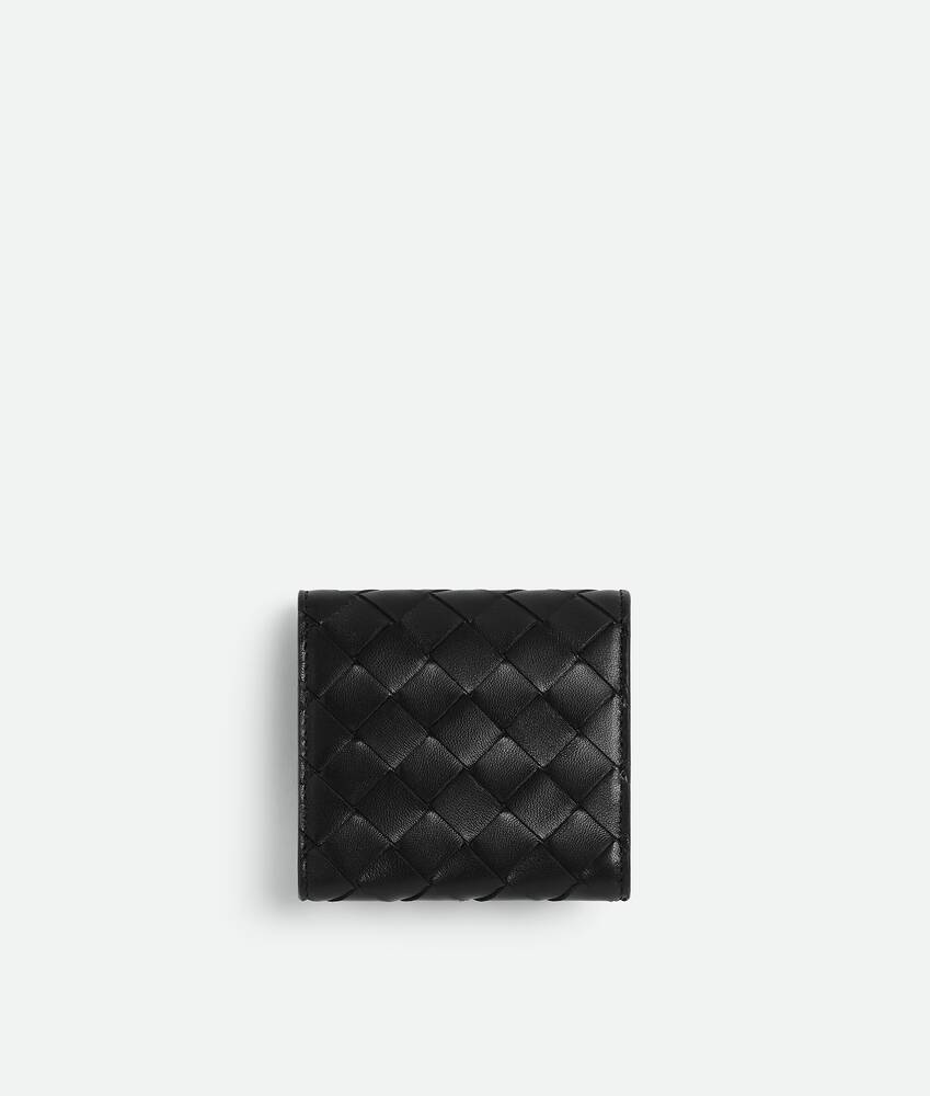 Women's Intrecciato Tri-Fold Wallet in Black Bottega Veneta Canada EN - Image 3