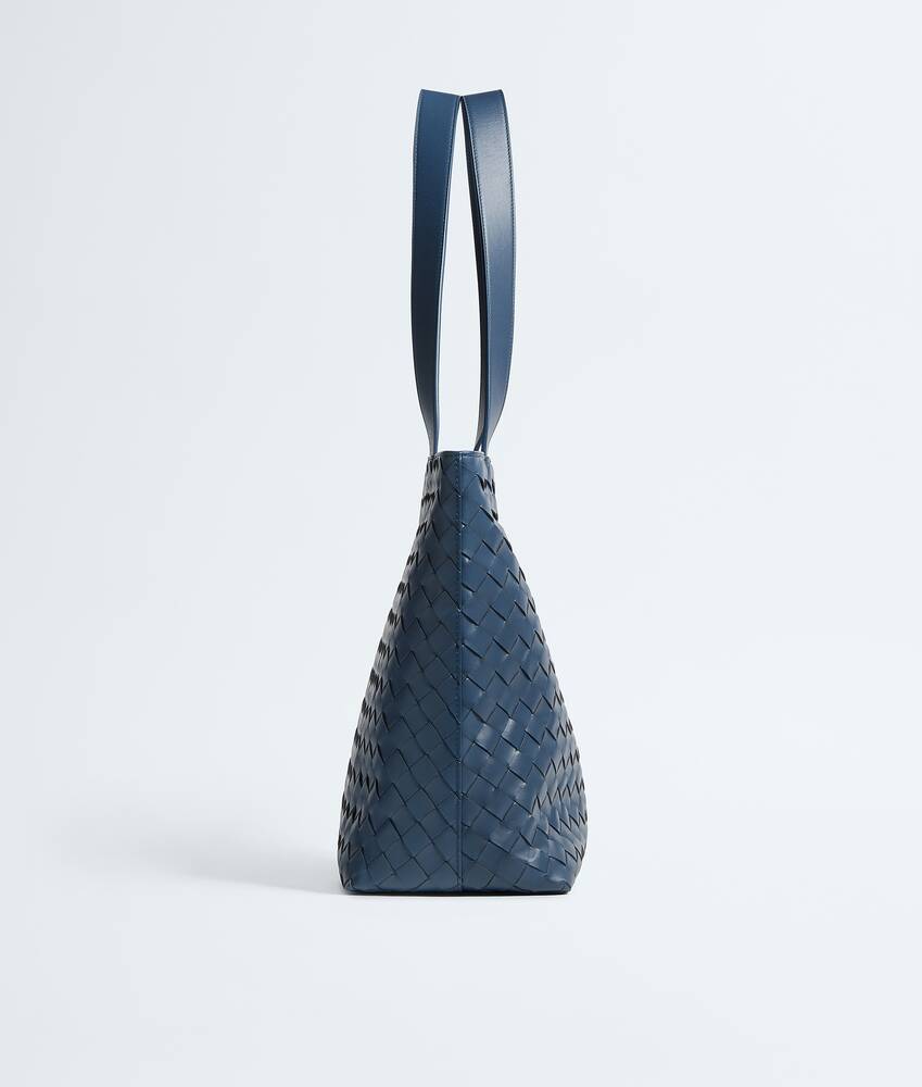 Men's Small Intrecciato Zipped Tote in Denim Bottega Veneta Hong Kong SAR China EN - Image 4