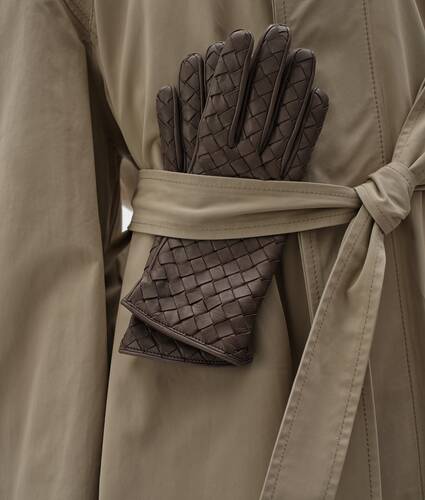 인트레치아토 가죽 글러브 에 대한 여성 에 딤 그레이 Bottega Veneta 대한민국 KO - Image 2