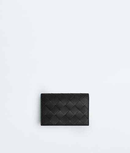 Men's Intrecciato Business Card Case in Black Bottega Veneta Qatar EN - Image 1