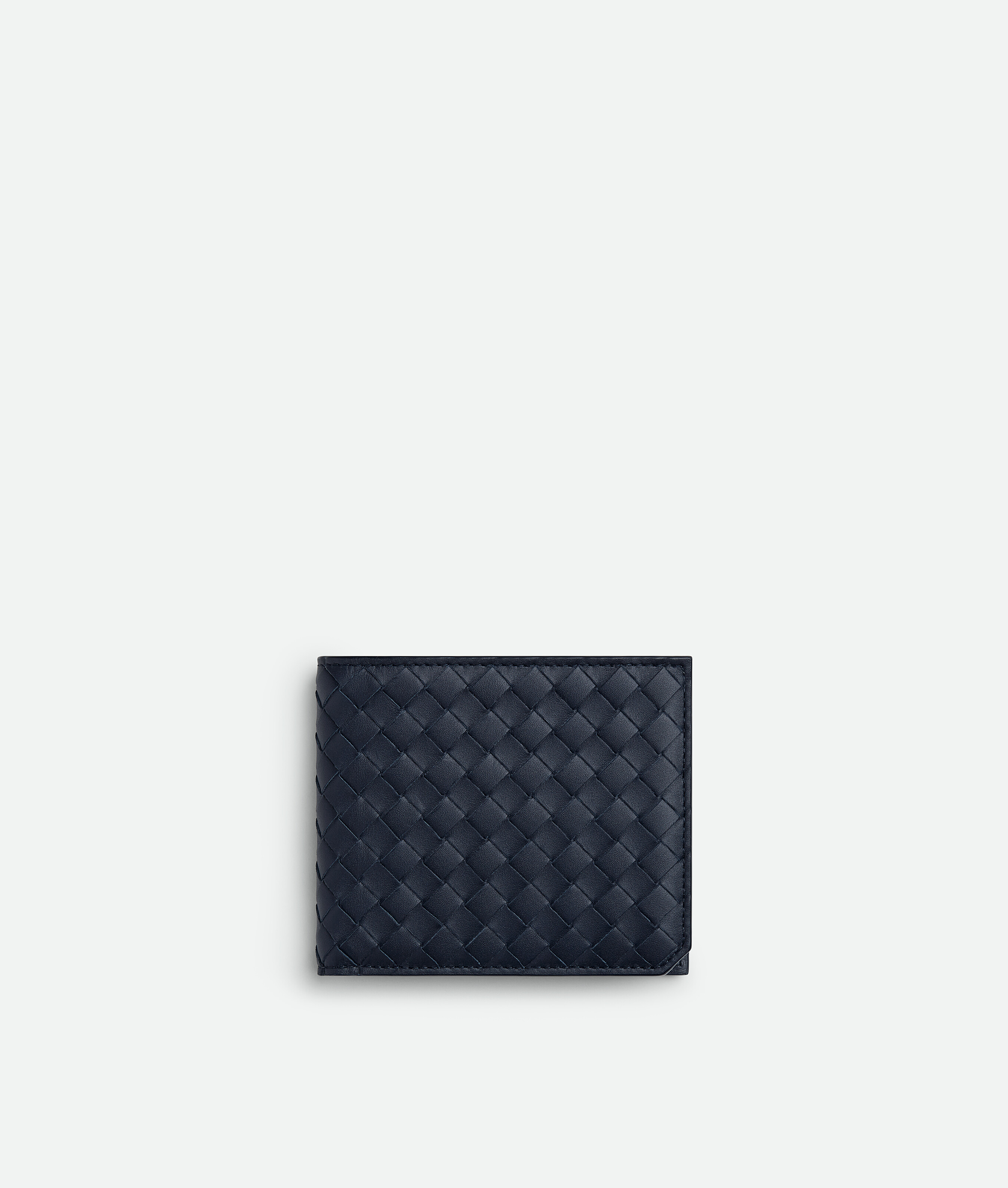 bottega Venetia 財布 Men's Intrecciato Piccolo Bi-Fold Wallet With Coin Purse in Space