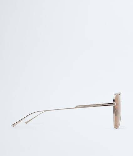 Gafas de sol Classic estilo aviador para Hombre en Silver / Brown Bottega Veneta M&eacute;xico ES - Image 3