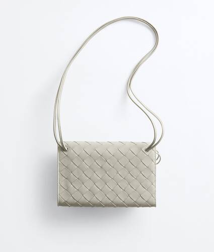 Women's Andiamo Pouch On Strap in Silica grey Bottega Veneta United Kingdom EN - Image 3