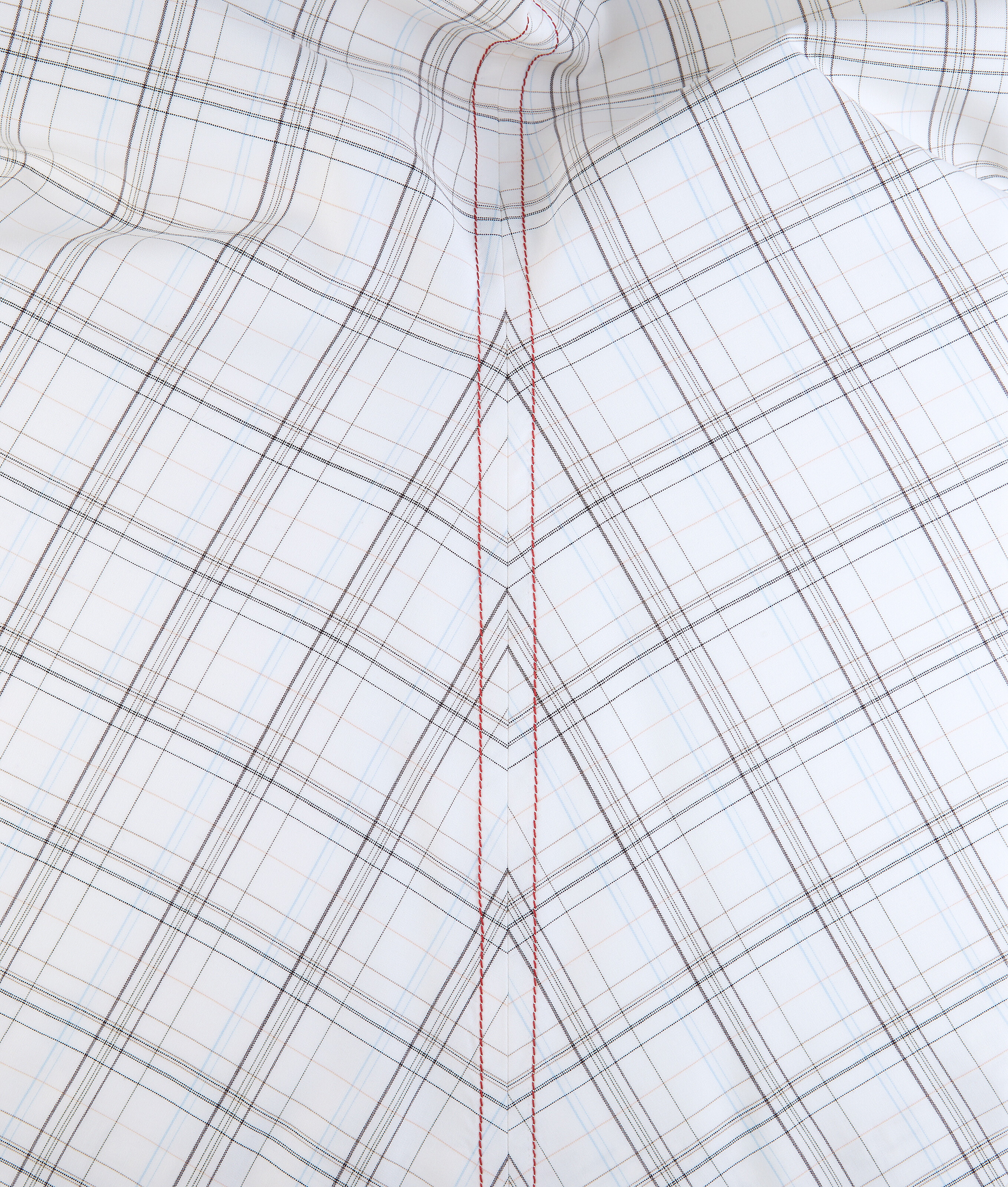 Women's Soft Wool Check Top in Chalk/carrubo/blue Bottega Veneta Luxembourg EN - Image 5
