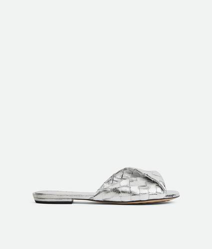 Flache Blink Mules f&uuml;r Damen in Silver Bottega Veneta Deutschland DE - Image 1