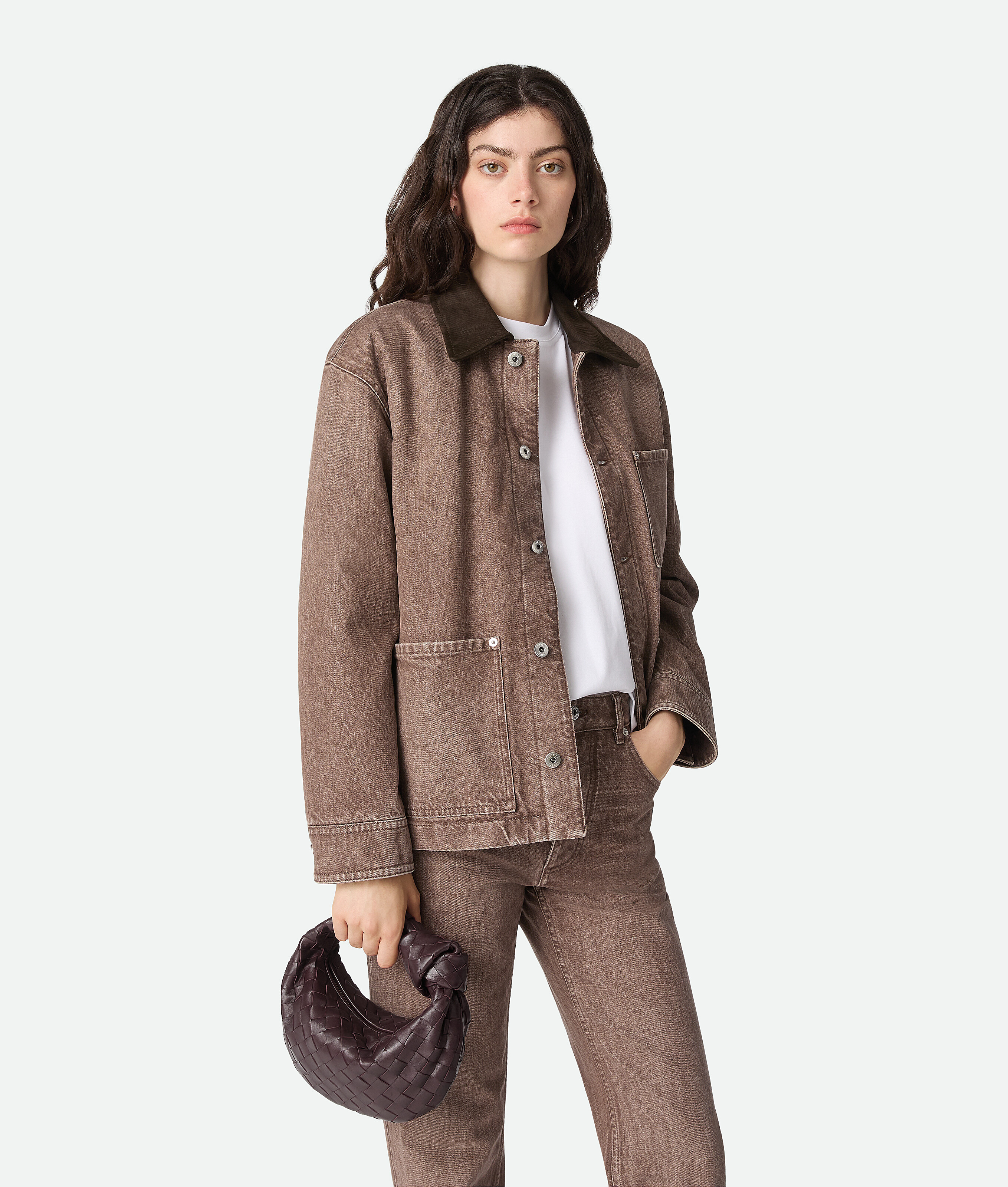 Bottega Veneta Bolso Jodie Mini Intrecciato Burdeos