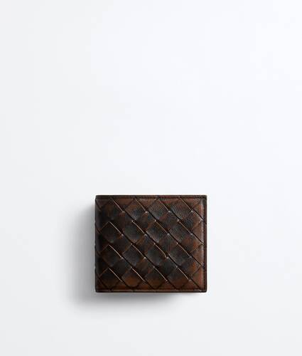 Intrecciato编织双折钱包配零钱包 为 男士 在 黑色/棕色 Bottega Veneta 新加坡 ZH - Image 1
