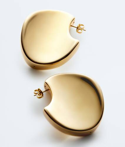 Women's Large Disc Earrings in Yellow gold Bottega Veneta Taiwan EN - Image 4
