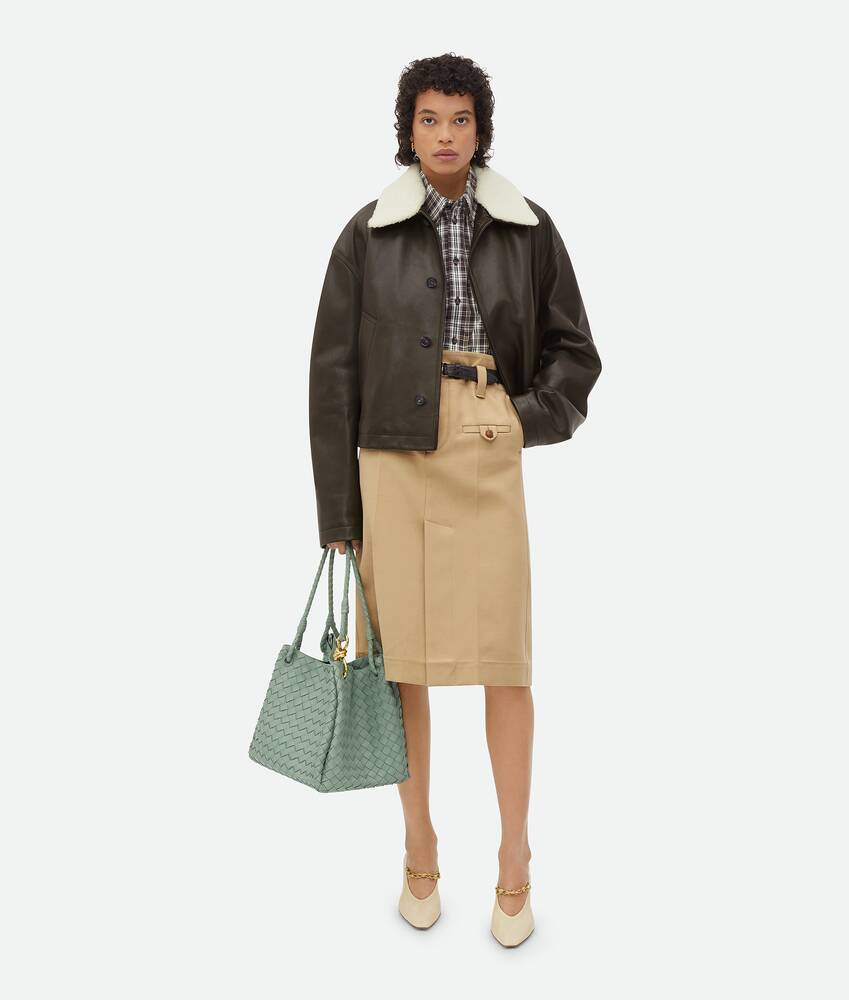 Women's Leather Jacket in Fondant Bottega Veneta Denmark EN - Image 1