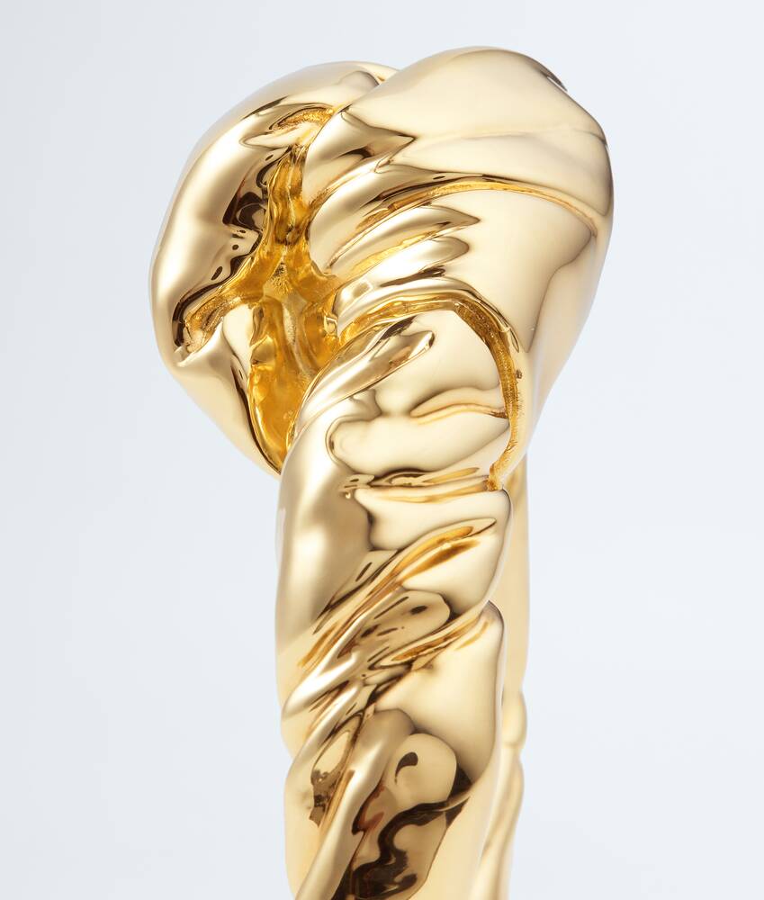 Women's Large Knot Cuff Bracelet in Yellow gold Bottega Veneta Croatia EN - Image 5