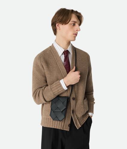 Men's Diago Phone Pouch in Ardoise/ice Bottega Veneta United Arab Emirates EN - Image 4