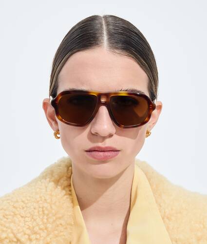Occhiali da sole aviator Sophia Ribbon in Havana/brown Bottega Veneta Italia IT - Image 2