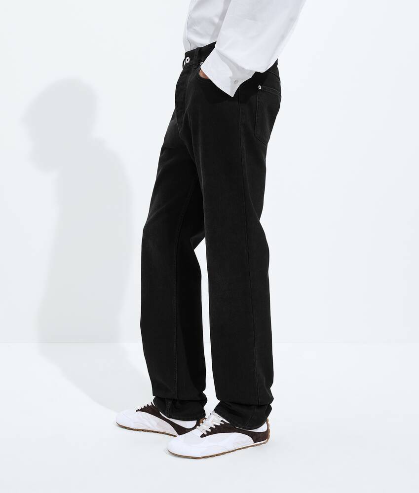 Display a large version of the product image 2 - Faded Black Straight Leg Jeans