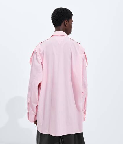 Men's Cotton Poplin Overshirt in Doll Bottega Veneta Latvia EN - Image 3