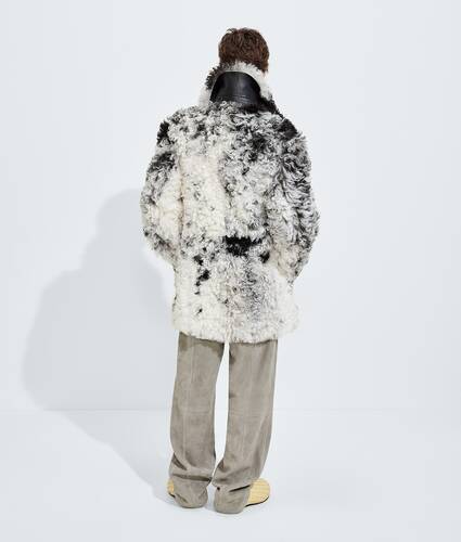 Men's Spotted Curly Shearling Coat in Himalaya Bottega Veneta Latvia EN - Image 4