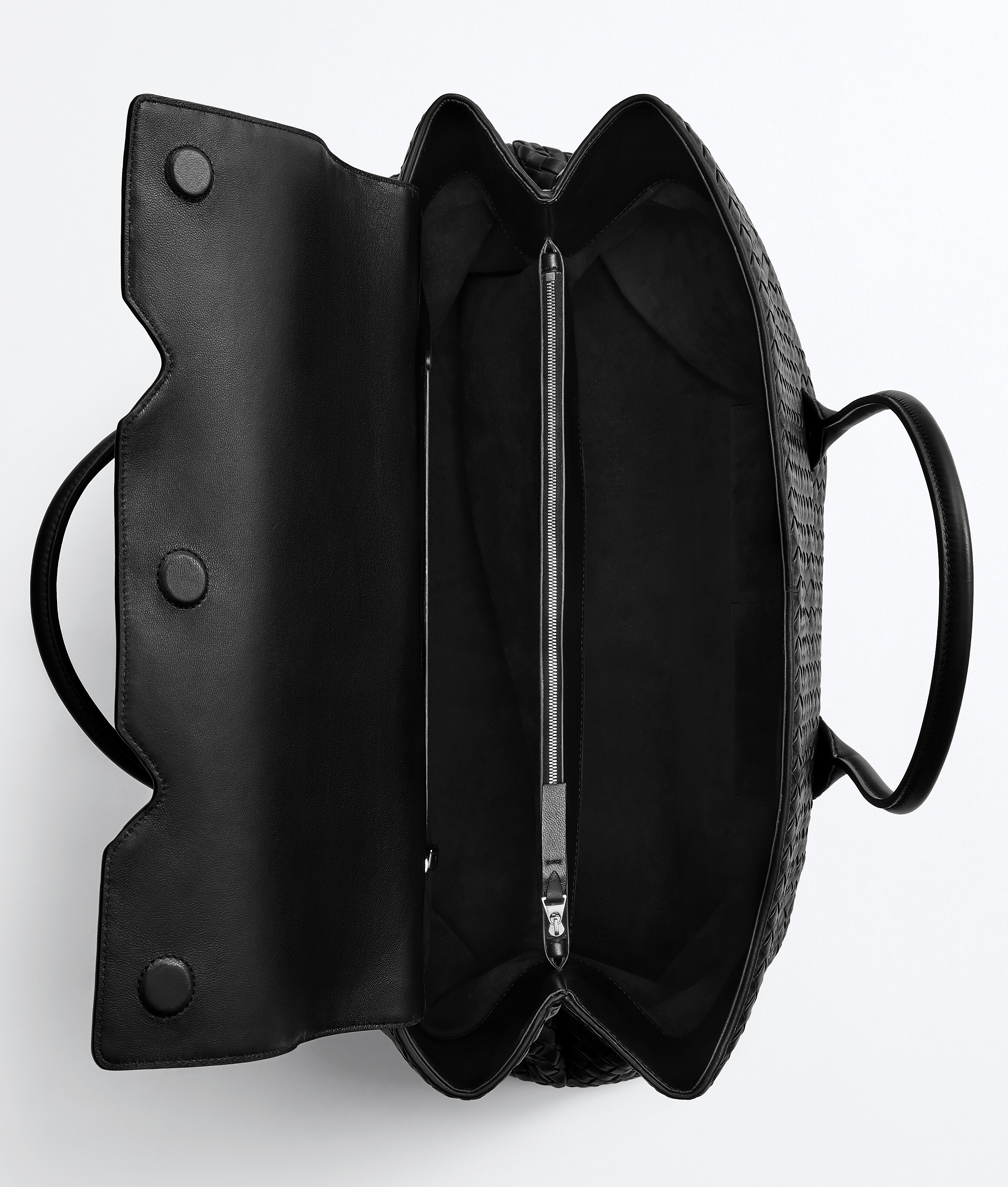 Men's Large Piega Tote in Black Bottega Veneta Luxembourg EN - Image 3
