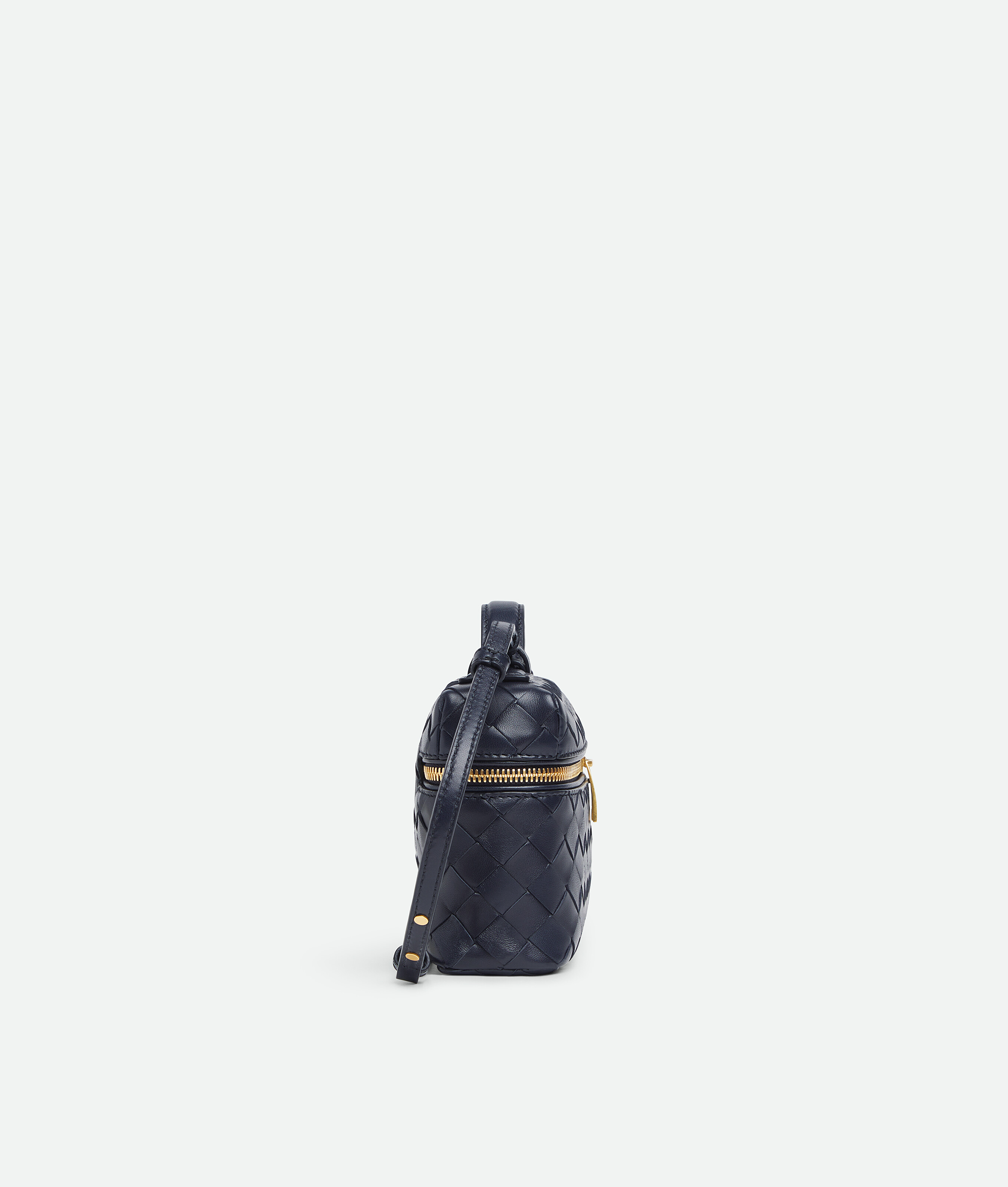 Bottega Veneta Bang Bang Vanity Case In Intrecciato Leather In Black
