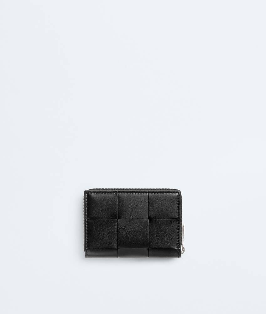 Men's Cassette Zippered Coin Purse in Black/parakeet Bottega Veneta France EN - Image 3
