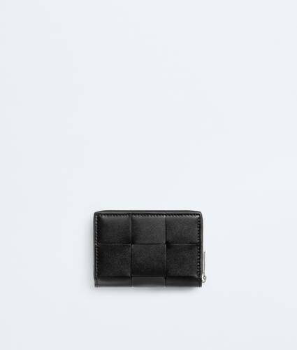 Men's Cassette Zippered Coin Purse in Black/parakeet Bottega Veneta Japan EN - Image 3