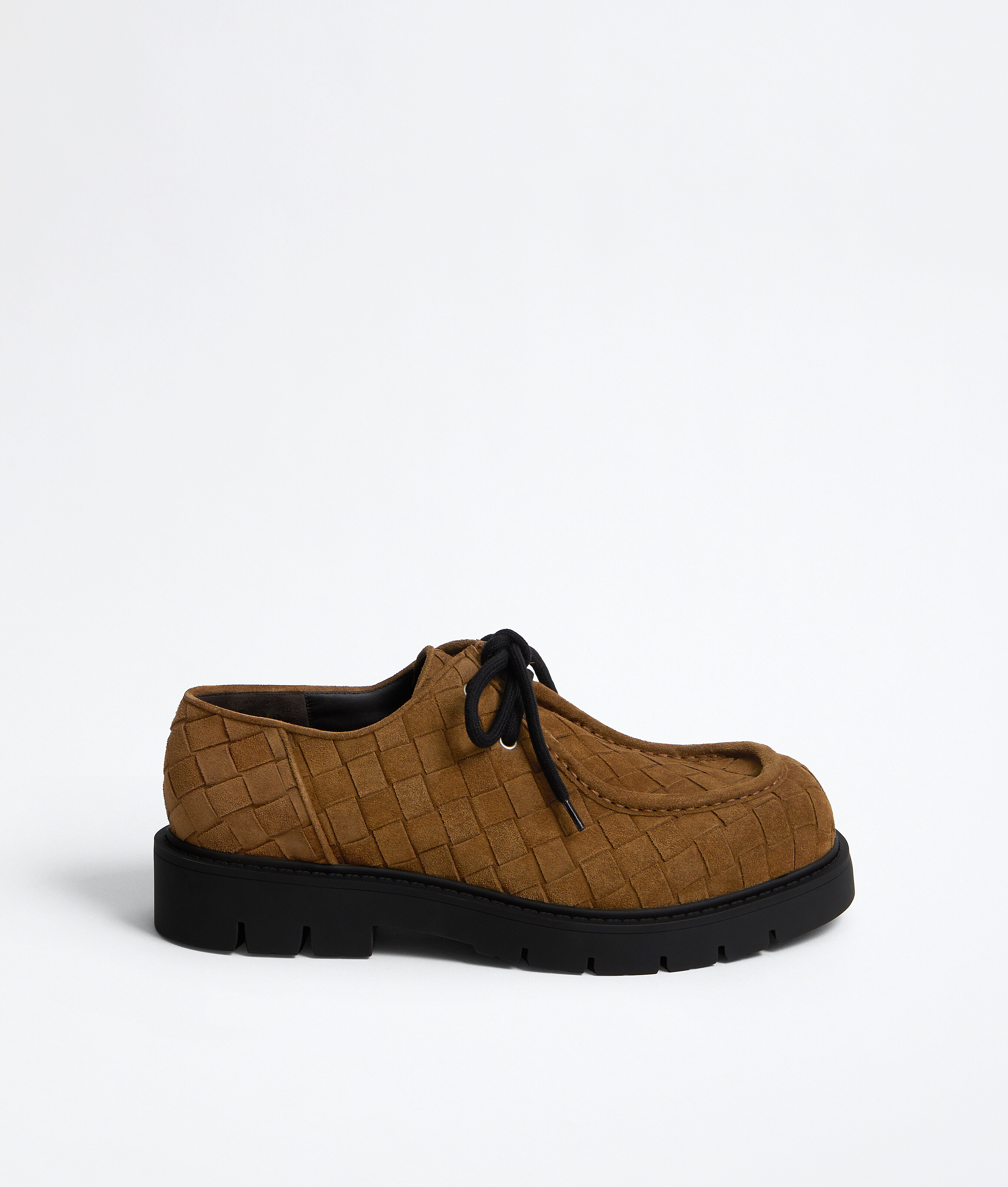 Men's Haddock Lace-Up Shoe in Dark caramel | Bottega Veneta US